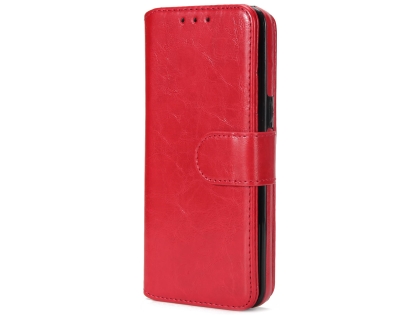 2-in-1 Synthetic Leather Wallet Case for Samsung Galaxy S8+ - Red