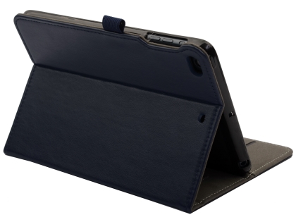 Synthetic Leather Case with Stand for iPad Mini (2019) - Navy Leather Flip Case