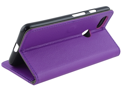 Synthetic Leather Wallet Case with Stand for Google Pixel 3a XL - Purple