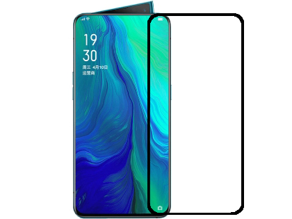 Anti Glare Tempered Glass Screen Protector for the OPPO Reno 10X Zoom - Black Screen Protector