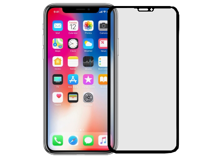 Anti Glare Tempered Glass Screen Protector for the Apple iPhone 11 Pro Max - Black Screen Protector