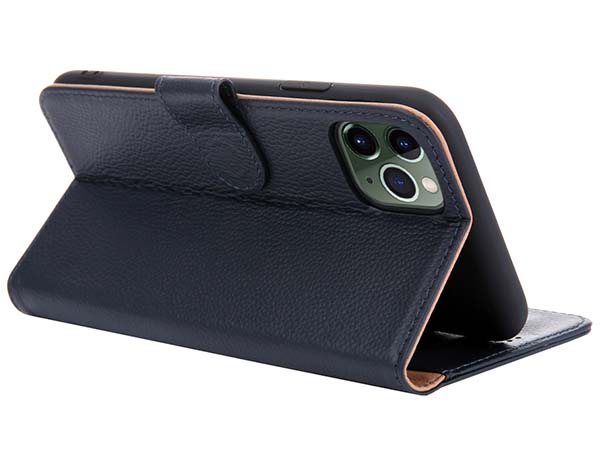 Premium Leather Wallet Case for Apple iPhone 11 Pro - Midnight Blue