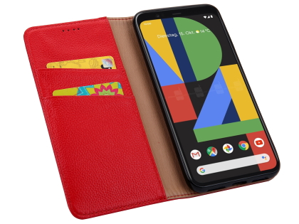 Premium Leather Wallet Case for Google Pixel 4XL - Red