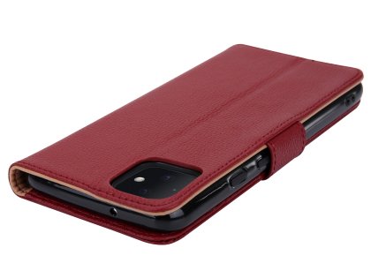 Premium Leather Wallet Case for Google Pixel 4XL - Rosewood