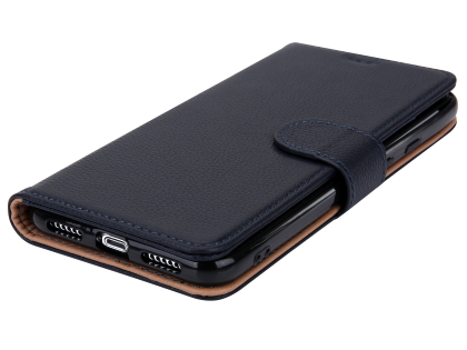Premium Leather Wallet Case for Google Pixel 4 - Midnight Blue