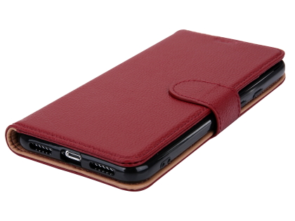 Premium Leather Wallet Case for Google Pixel 4 - Rosewood