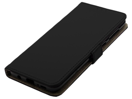 Synthetic Leather Wallet Case with Stand for Samsung Galaxy A90 5G - Black