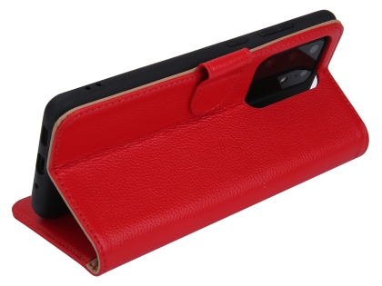 Premium Leather Wallet Case for Samsung Galaxy S20 Ultra - Red