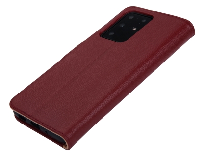Premium Leather Wallet Case for Samsung Galaxy S20 Ultra - Rosewood Leather Wallet Case