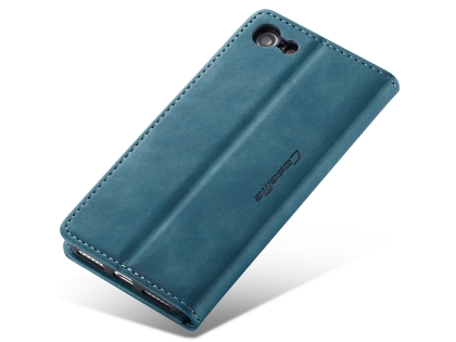 CaseMe Slim Synthetic Leather Wallet Case with Stand for iPhone 8/7 - Teal