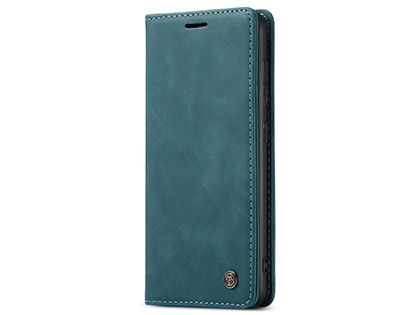 CaseMe Slim Synthetic Leather Wallet Case with Stand for Samsung Galaxy A71 - Teal