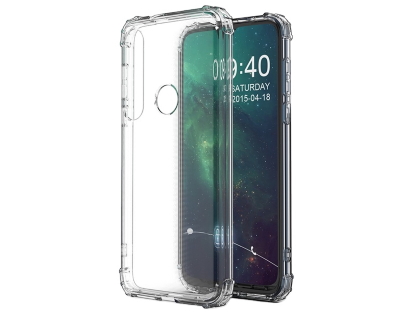 Gel Case with Bumper Edges for Motorola Moto G8 Plus - Clear Soft Cover