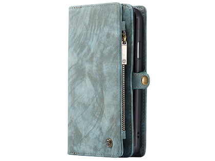 CaseMe 2-in-1 Synthetic Leather Wallet Case for iPhone 11 Pro Max - Teal/Ash Leather Wallet Case