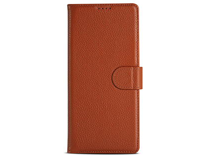Premium Leather Wallet Case for Samsung Galaxy Note20 - Caramel