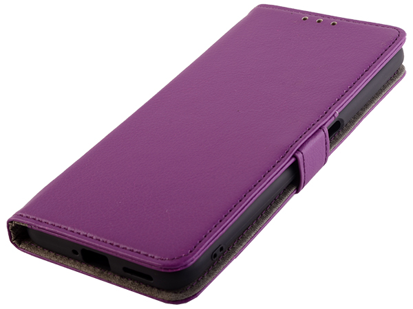 Synthetic Leather Wallet Case with Stand for OPPO RealMe X3 SuperZoom - Purple