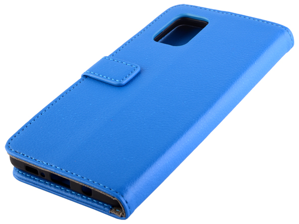 Synthetic Leather Wallet Case with Stand for Samsung Galaxy A71 5G - Blue Leather Wallet Case