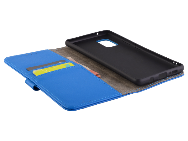 Synthetic Leather Wallet Case with Stand for Samsung Galaxy A71 5G - Blue
