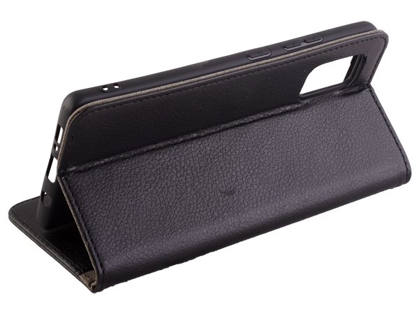 Synthetic Leather Wallet Case with Stand for Samsung Galaxy A71 5G - Black