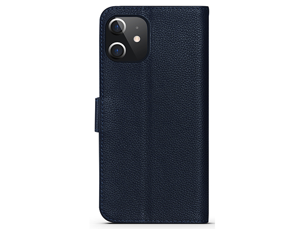 Premium Leather Wallet Case for Apple iPhone 12 Mini - Midnight Blue Leather Wallet Case