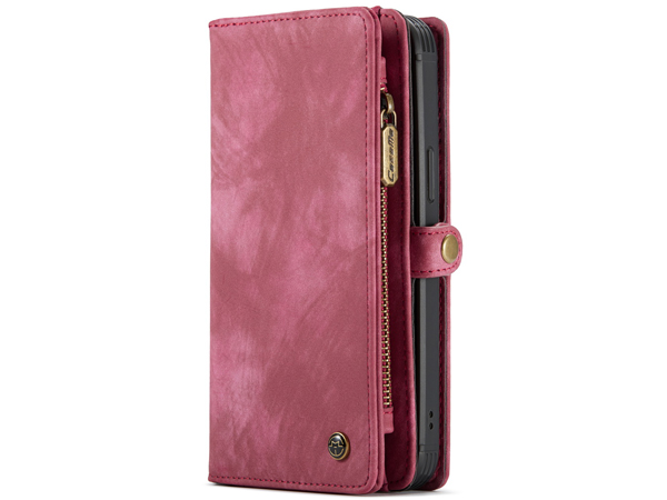 CaseMe 2-in-1 Synthetic Leather Wallet Case for iPhone 12 Pro - Pink/Blush Leather Wallet Case