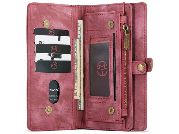 CaseMe 2-in-1 Synthetic Leather Wallet Case for iPhone 12 Pro - Pink/Blush