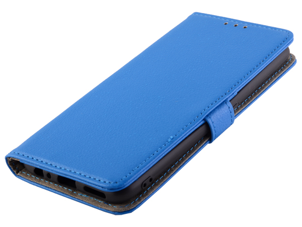 Synthetic Leather Wallet Case with Stand for Realme 7 Pro - Blue