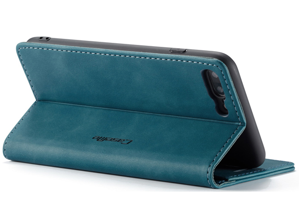 CaseMe Slim Synthetic Leather Wallet Case with Stand for iPhone 8 Plus/7 Plus - Teal