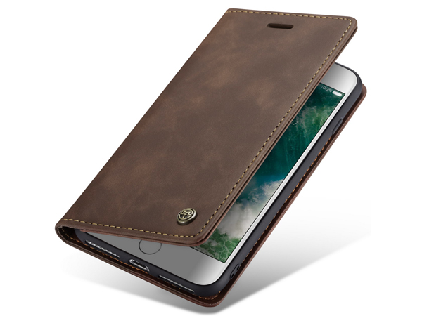 CaseMe Slim Synthetic Leather Wallet Case with Stand for iPhone 6 Plus/6s Plus - Chocolate