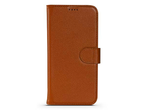 Premium Leather Wallet Case for Apple iPhone 13 - Caramel