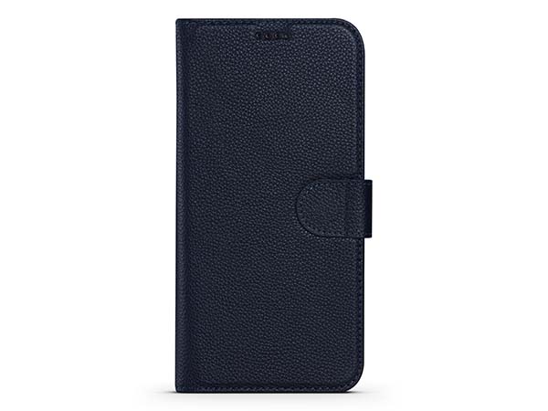 Premium Leather Wallet Case for Apple iPhone 13 Pro Max - Midnight Blue