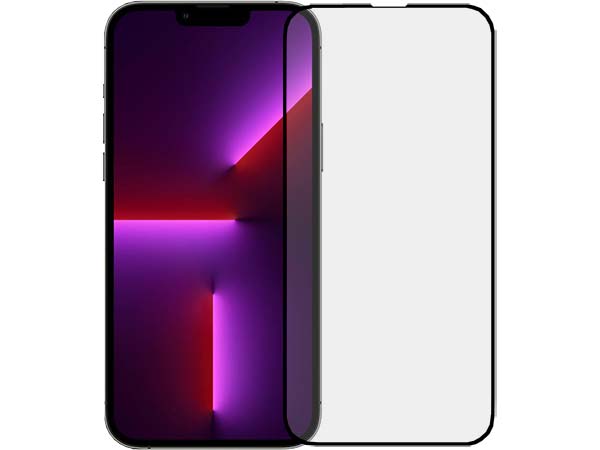 3D Full Coverage Tempered Glass Screen Protector for iPhone 13 - Black Screen Protector