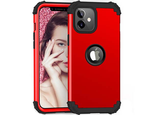 Defender Case for iPhone 12 Mini - Red Impact Case