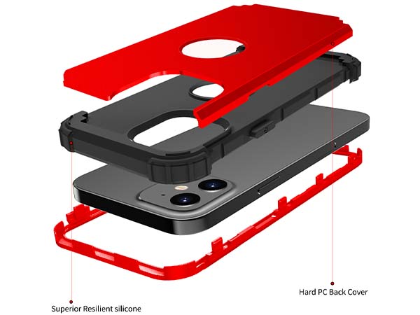 Defender Case for iPhone 12 Mini - Red