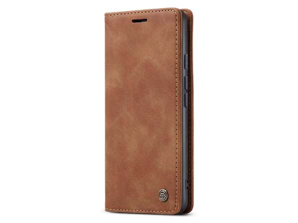 CaseMe Slim Synthetic Leather Wallet Case with Stand for Google Pixel 6 - Tan Leather Wallet Case