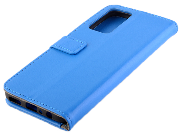Synthetic Leather Wallet Case with Stand for OPPO Find X5 Lite 5G - Blue Leather Wallet Case