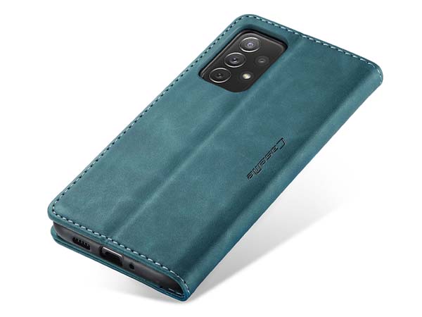 CaseMe Slim Synthetic Leather Wallet Case with Stand for Samsung Galaxy A73 5G - Teal