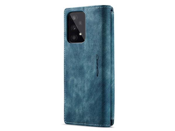 CaseMe Synthetic Leather Wallet Case with Zipper Pocket for Samsung Galaxy A33 - Teal
