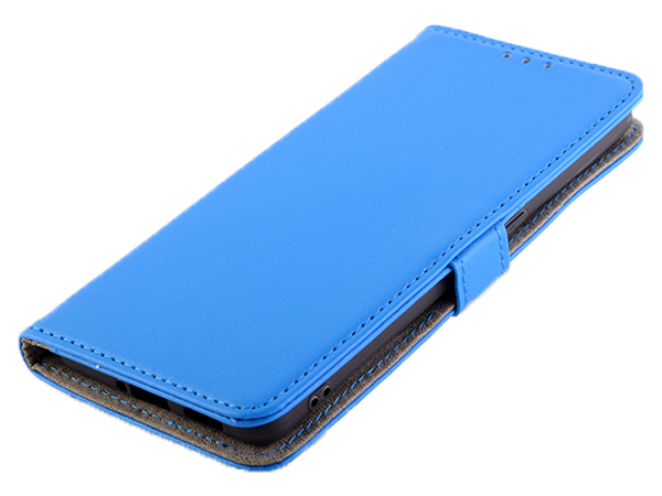 Synthetic Leather Wallet Case with Stand for OPPO Find X5 - Blue