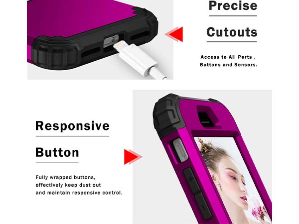 Defender Case for iPhone SE 2 / SE 3 - Plum