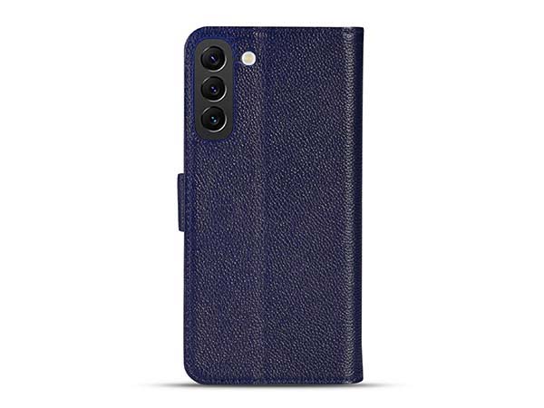 Premium Leather Wallet Case for Samsung Galaxy S23+ - Midnight Blue Leather Wallet Case
