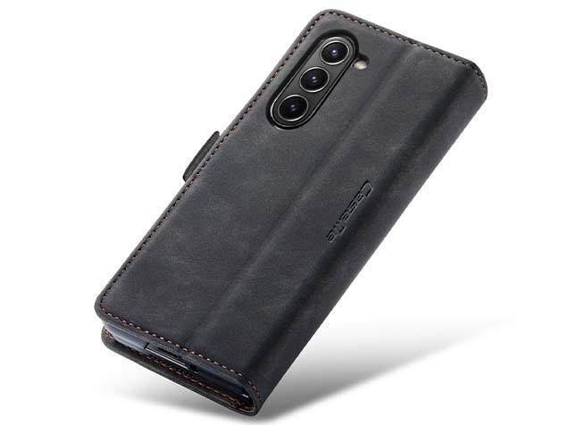 CaseMe Synthetic Leather Wallet Case with Stand for Galaxy Z Fold5 - Charcoal