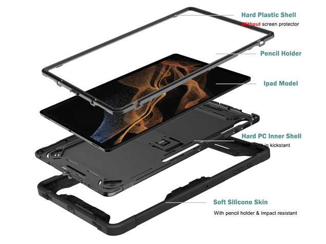 Impact Case for the Samsung Galaxy Tab S8 Ultra - Black