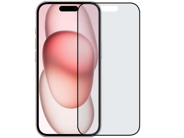 Anti Glare Tempered Glass Screen Protector for the Apple iPhone 15 - Black Anti Glare Tempered Glass Screen Protector for the Apple iPhone 15 - Black