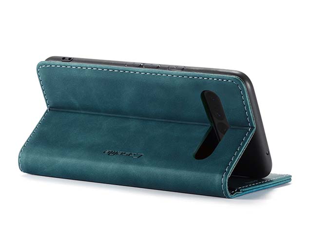 CaseMe Slim Synthetic Leather Wallet Case with Stand for Google Pixel 8 - Teal