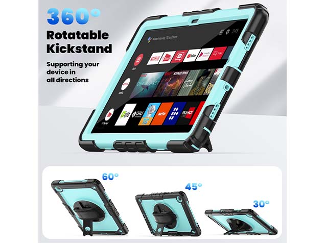 Rugged Impact Case with Strap for Samsung Galaxy Tab A9 8.7 inches - Sky Blue