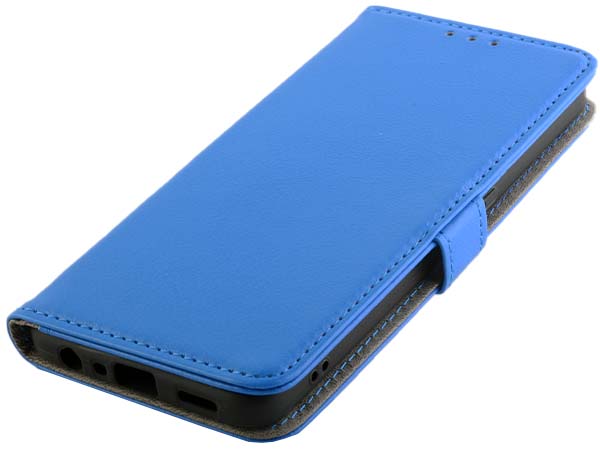 Synthetic Leather Wallet Case with Stand for OPPO A58 4G - Blue
