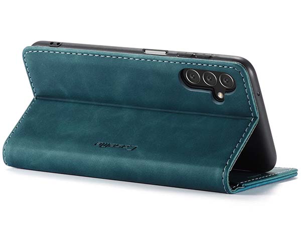 CaseMe Slim Synthetic Leather Wallet Case with Stand for Samsung Galaxy A05s - Teal