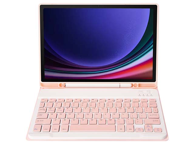 Keyboard and Case for Samsung Galaxy Tab S9 - Light Pink