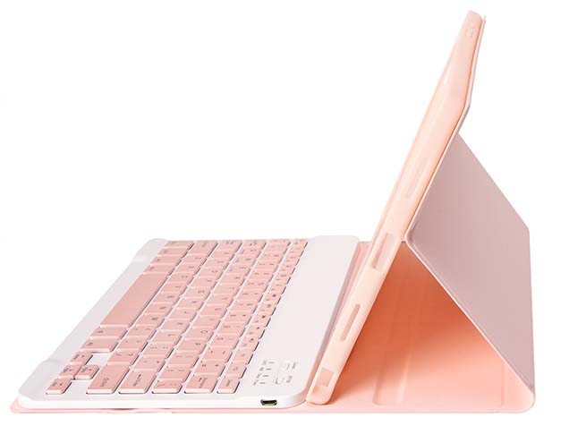 Keyboard and Case for Samsung Galaxy Tab S9 FE - Light Pink