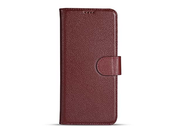 Premium Leather Wallet Case for Samsung Galaxy S24 - Rosewood